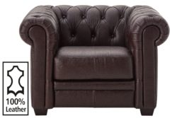 Heart of House - Chesterfield - Leather Chair - Chocolate